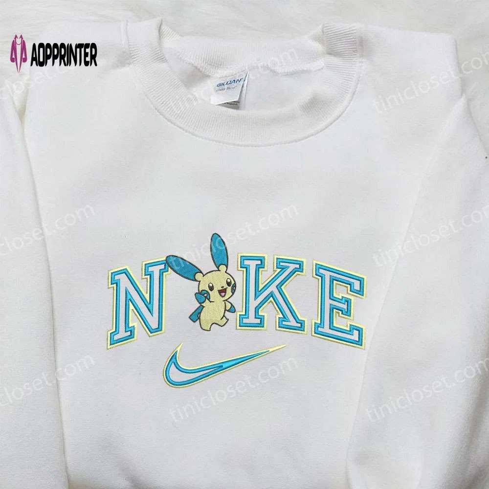 Nike x minun pokemon embroidered shirt – anime fan s must-have! Embroidered Shirt