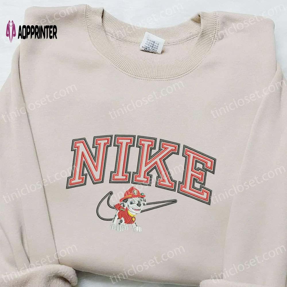 Nike x paw cartoon embroidered shirt: paw patrol inspired t-shirt Embroidered Shirt