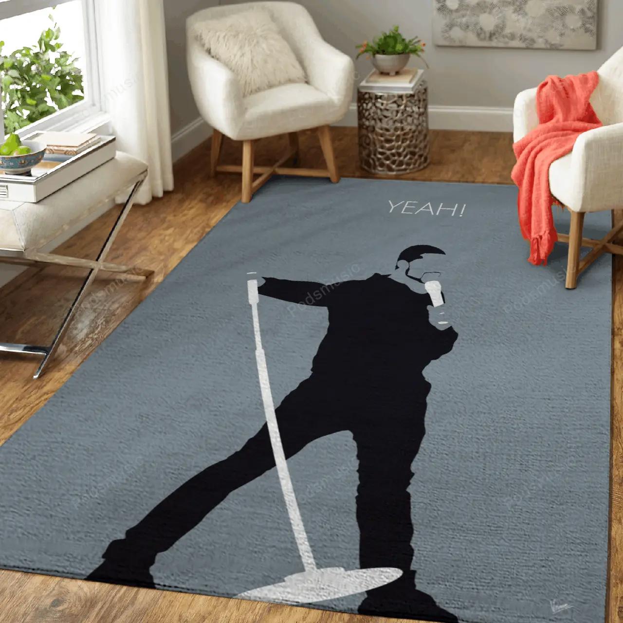 No207 my usher minimal music artwork minimal music artworks art for fans area rug living room carpet rug regtangle carpet floor decor home decor Rectangle Rug