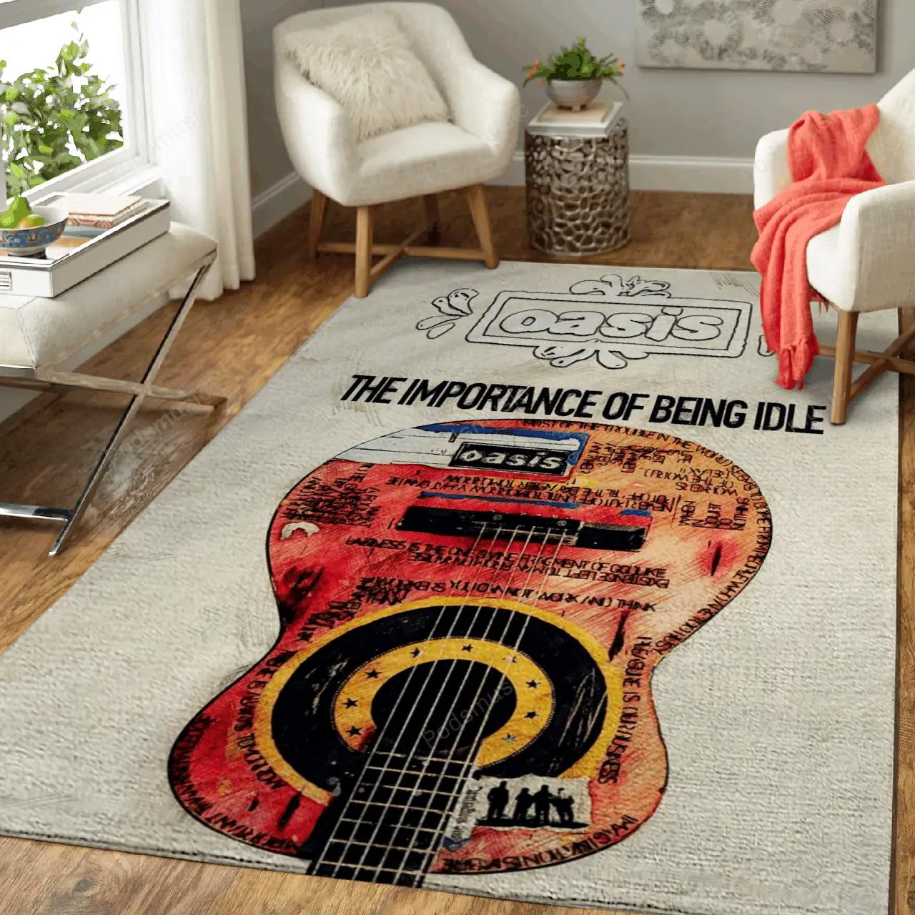 Oasis music art for fans area rug living room carpet rug regtangle carpet floor decor home decor Rectangle Rug