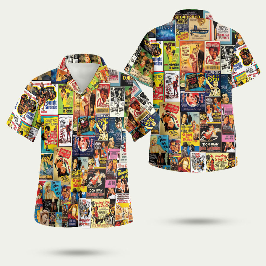 Old movie poster hawaiian shirt Hawaii Shirt Shorts & Flip Flops