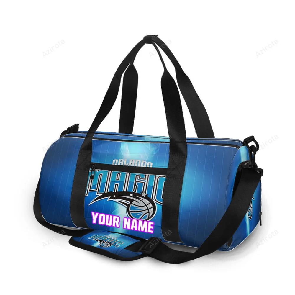 Orlando magic light blue wood personalized name travel bag gym bag 1363 Travel Bag