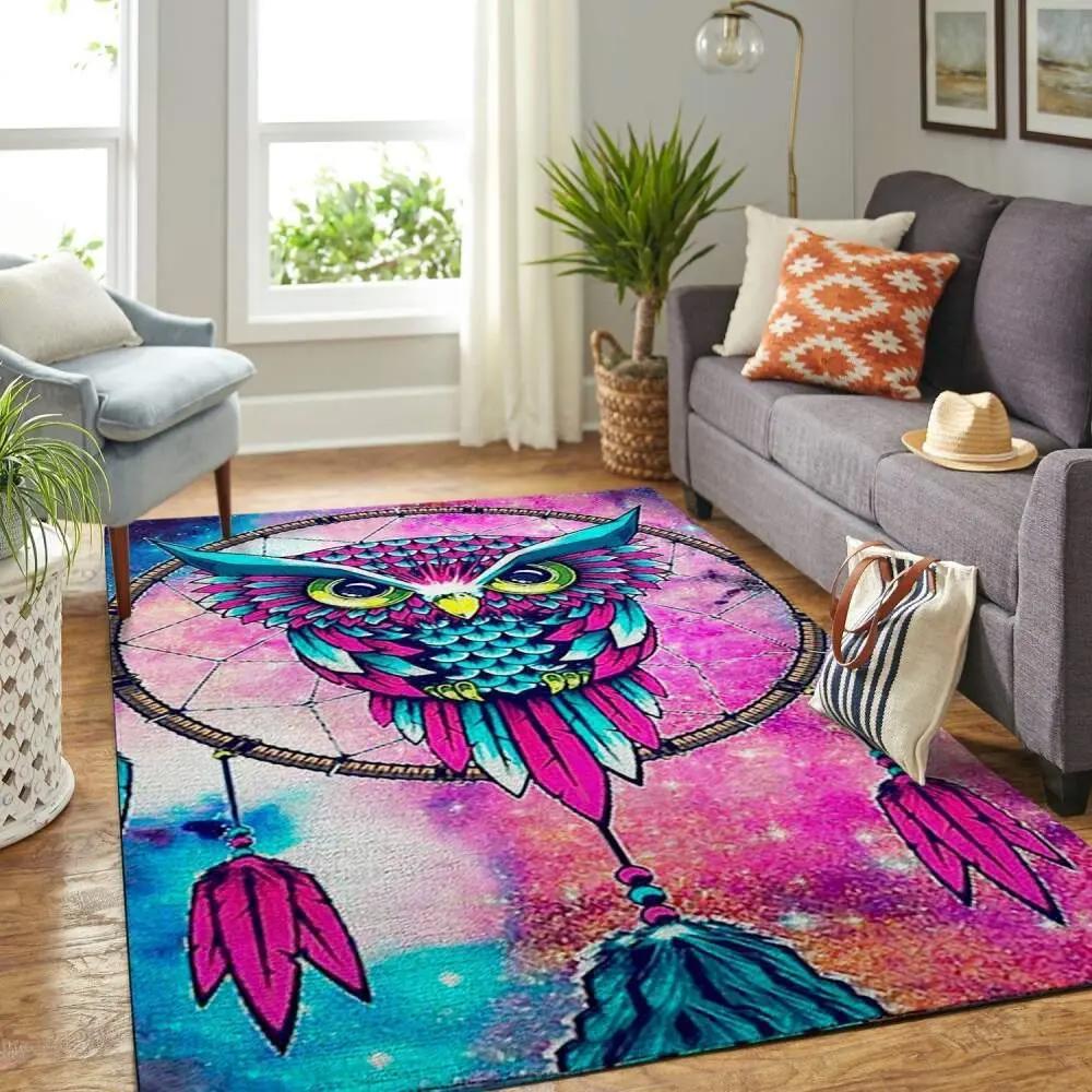 Owl dreamcatcher area rug od190827 ofd area rug living room carpet rug regtangle carpet floor decor home decor Rectangle Rug