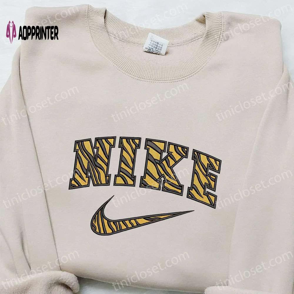 Pattern tigger x nike embroidered sweatshirt – best nike inspired hoodie perfect birthday gift Embroidered Shirt
