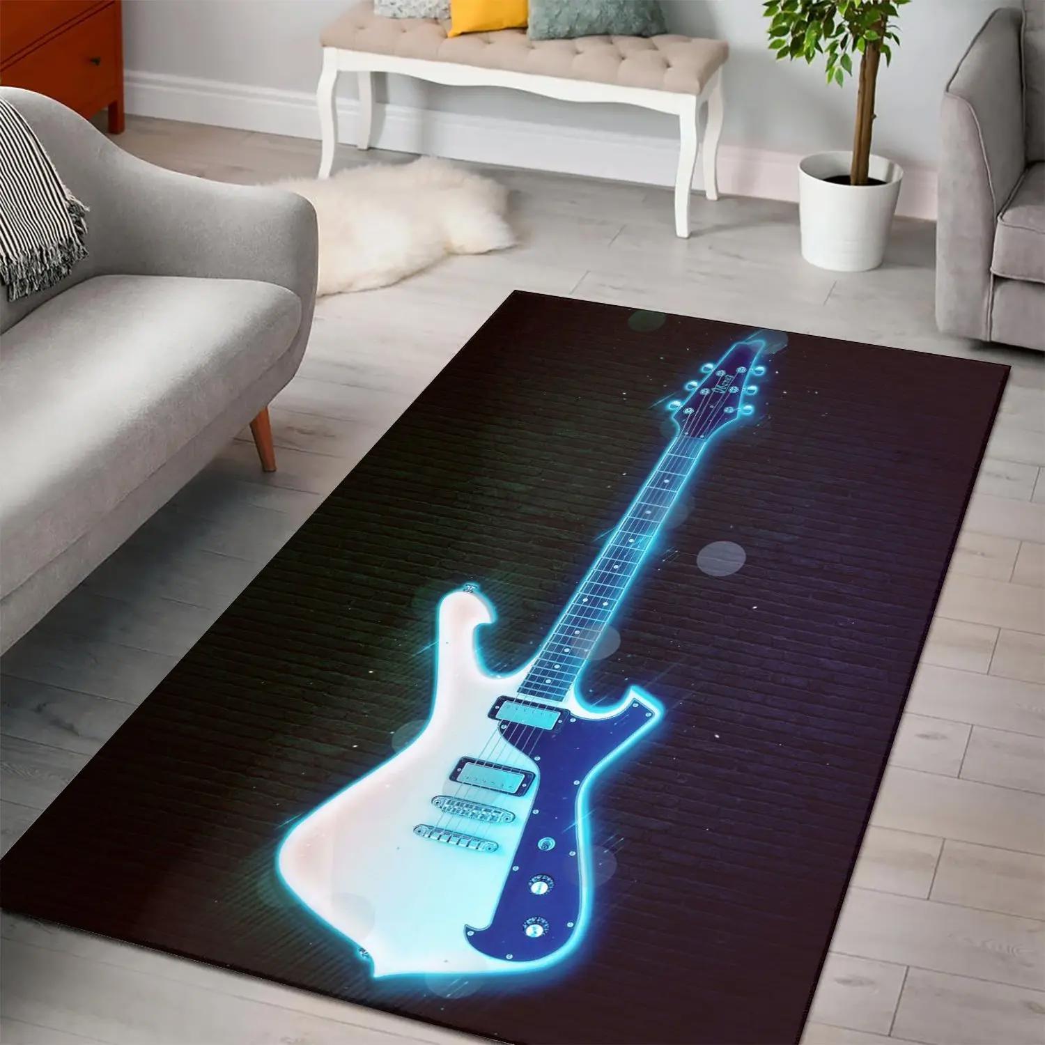 Paul gilbert instrument area rug living room rug home decor bedroom family decor Rectangle Rug