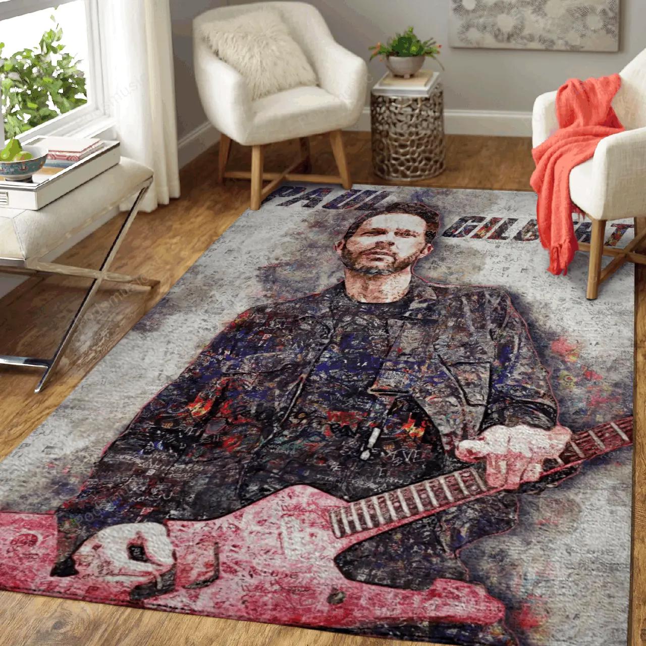 Paul gilbert wall paint music wall art for fans area rug living room carpet rug regtangle carpet floor decor home decor Rectangle Rug
