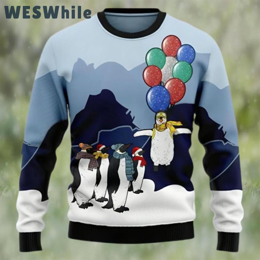 Penguin christmas balloon penhuin lover ugly christmas sweater Christmas Ugly Sweater