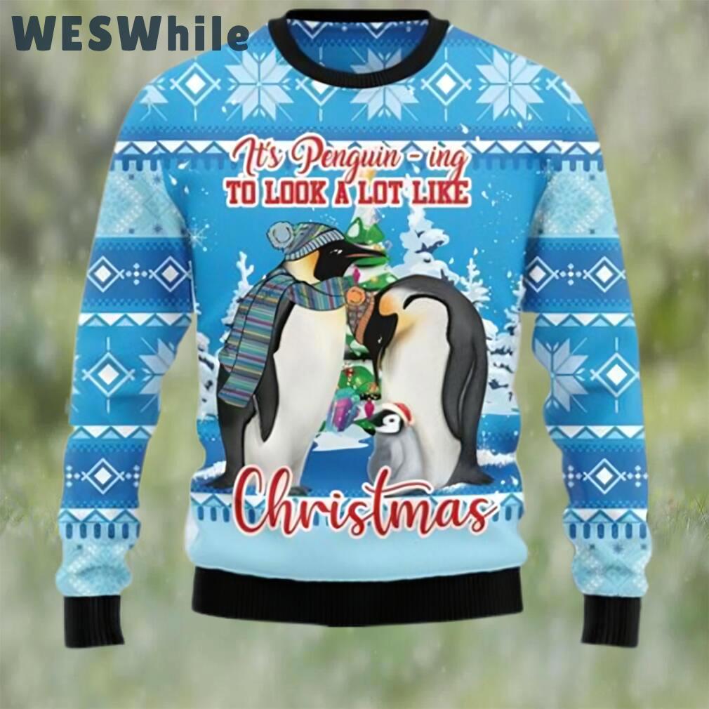 Penguin family ugly christmas holiday sweater Christmas Ugly Sweater
