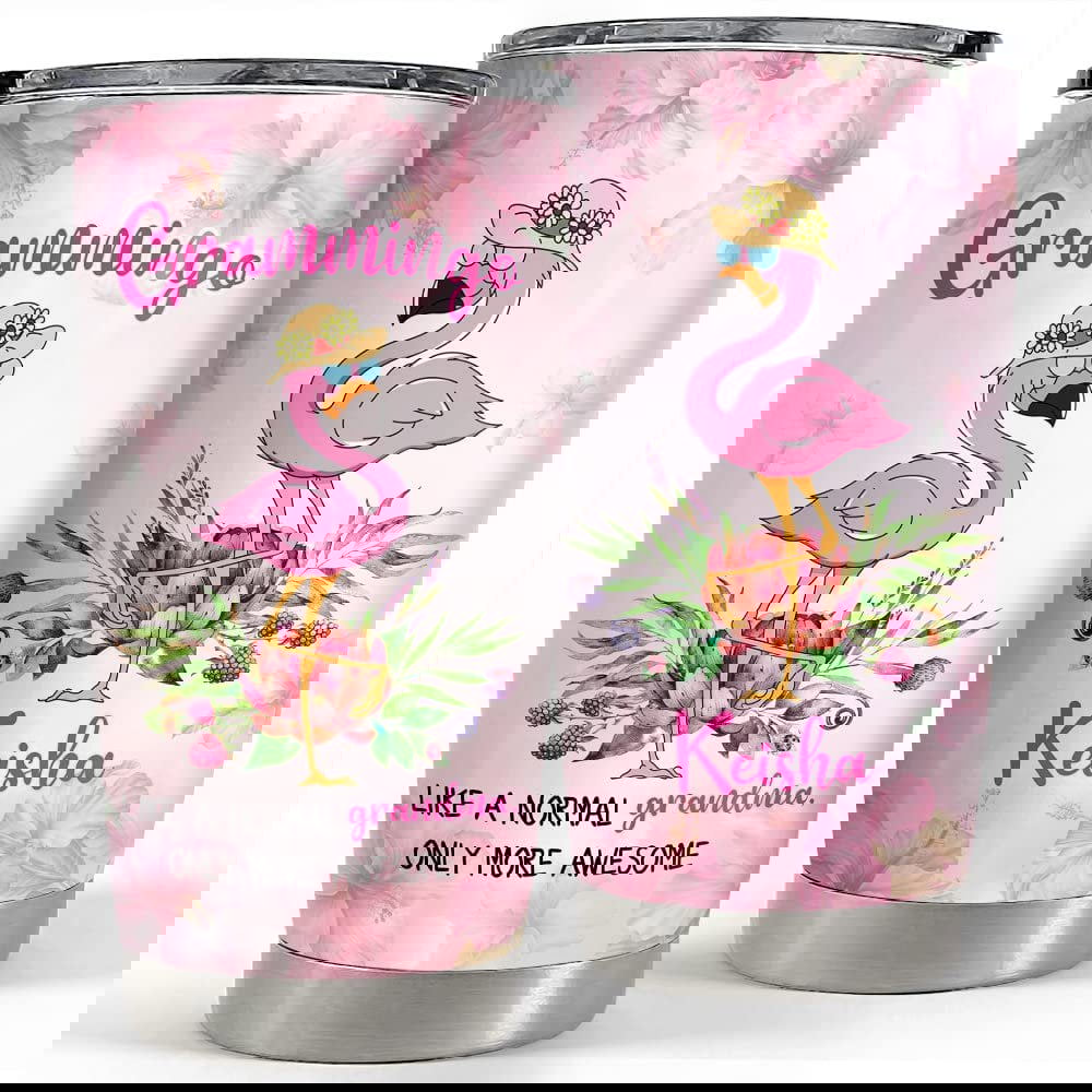 Personalized grandma tumbler flamingo grammingo for nana mimi women Personalized Tumbler