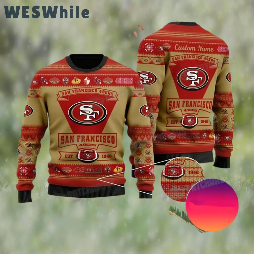 Personalized san francisco nfl est 1946 ugly christmas sweater 49ers gifts Christmas Ugly Sweater