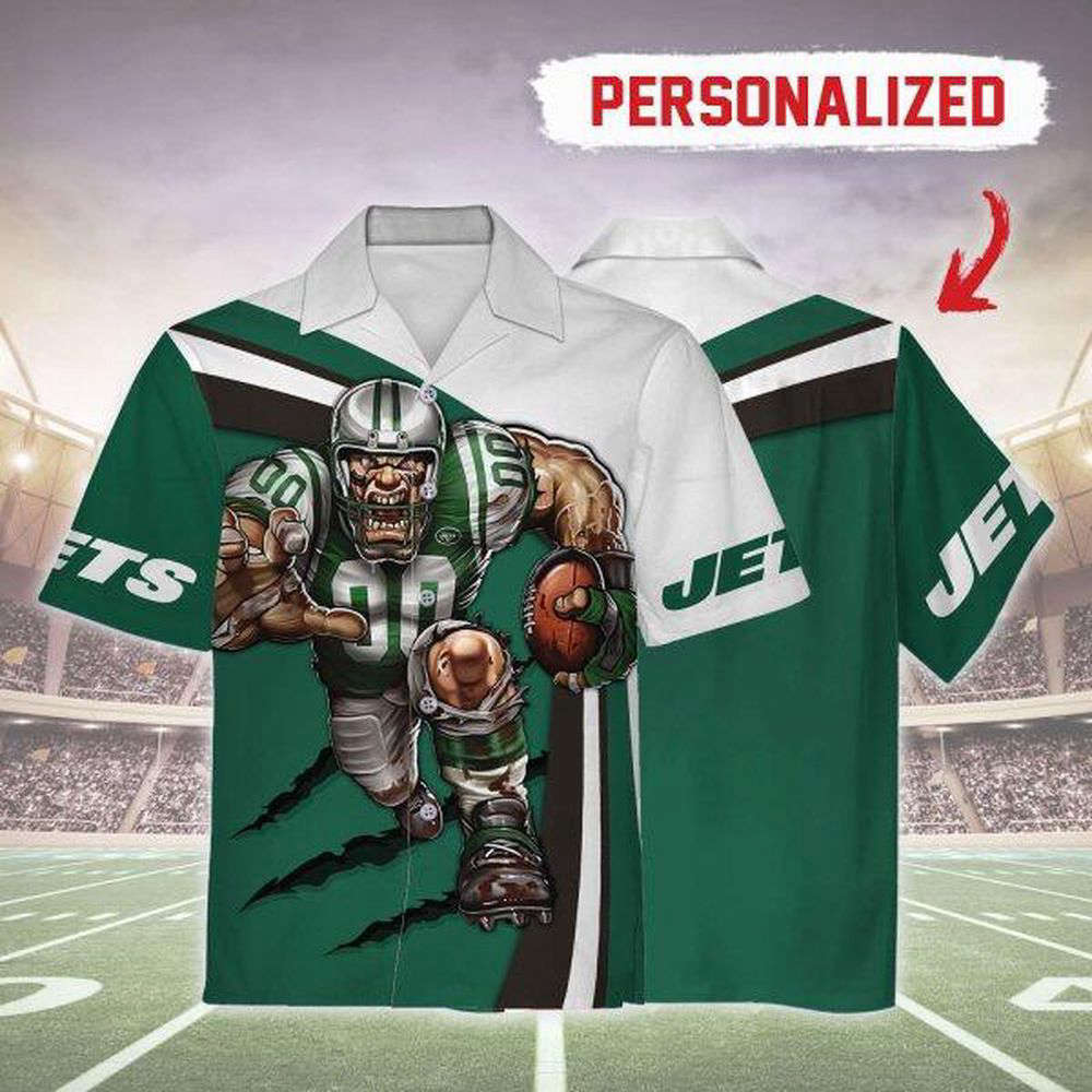 Personalized unisex hawaiian shirt new york jets football team 3d apparel for men women Hawaii Shirt