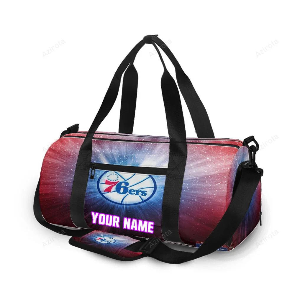 Philadelphia 76ers shinning galaxy personalized name travel bag gym bag 2216 Travel Bag