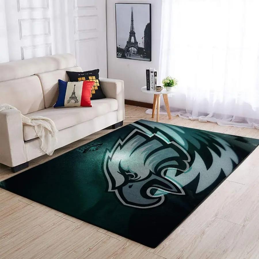 Philadelphia eagles area rug living room rug home decor nfl carpet rug 2003274 Rectangle Rug