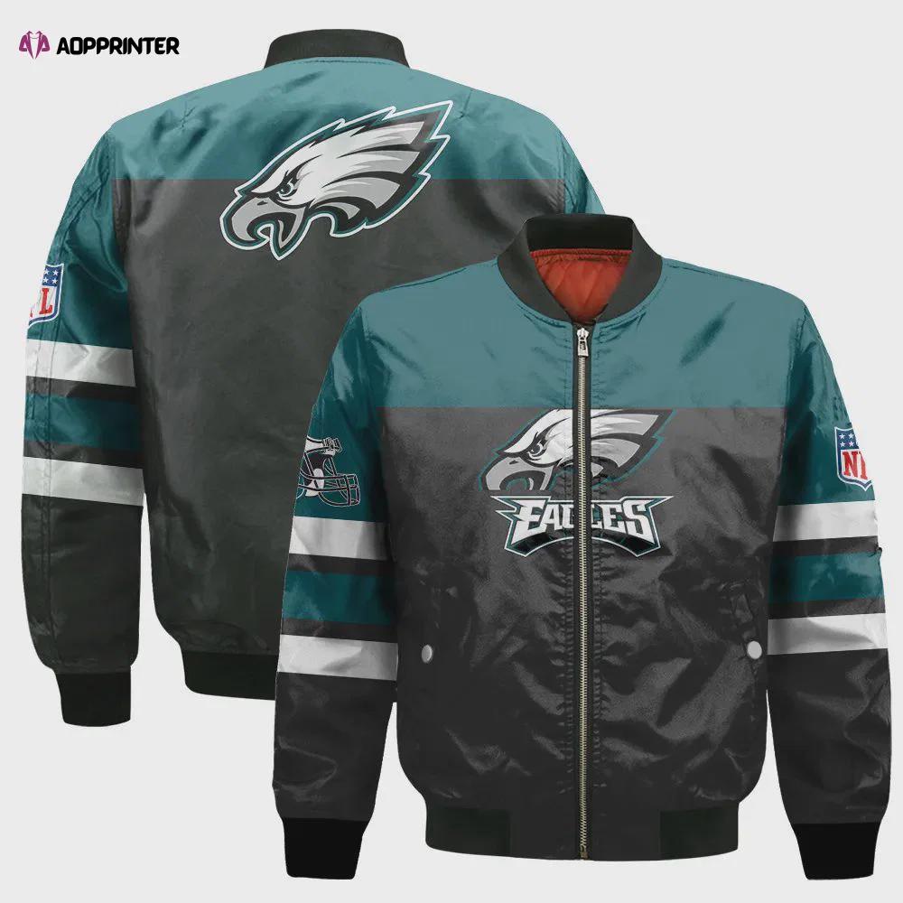 Philadelphia eagles logo nfl 2024 unisex bomber jacket v8 Bomber Jacket