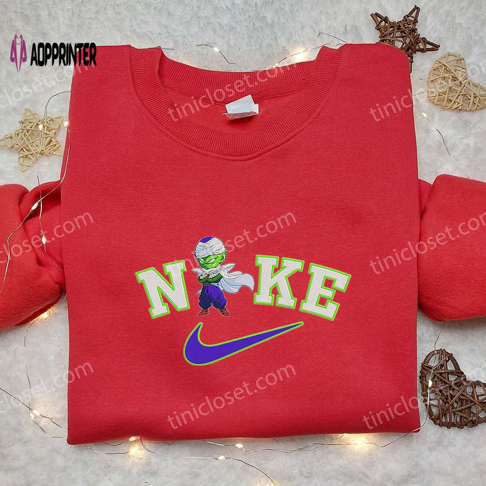Piccolo x nike hoodie dragon ball & nike inspired embroidered shirts Embroidered Shirt