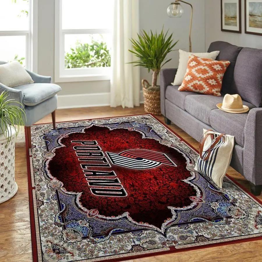 Portland trail blazers rug nba carpet living room rug regtangle carpet v6613 Rectangle Rug