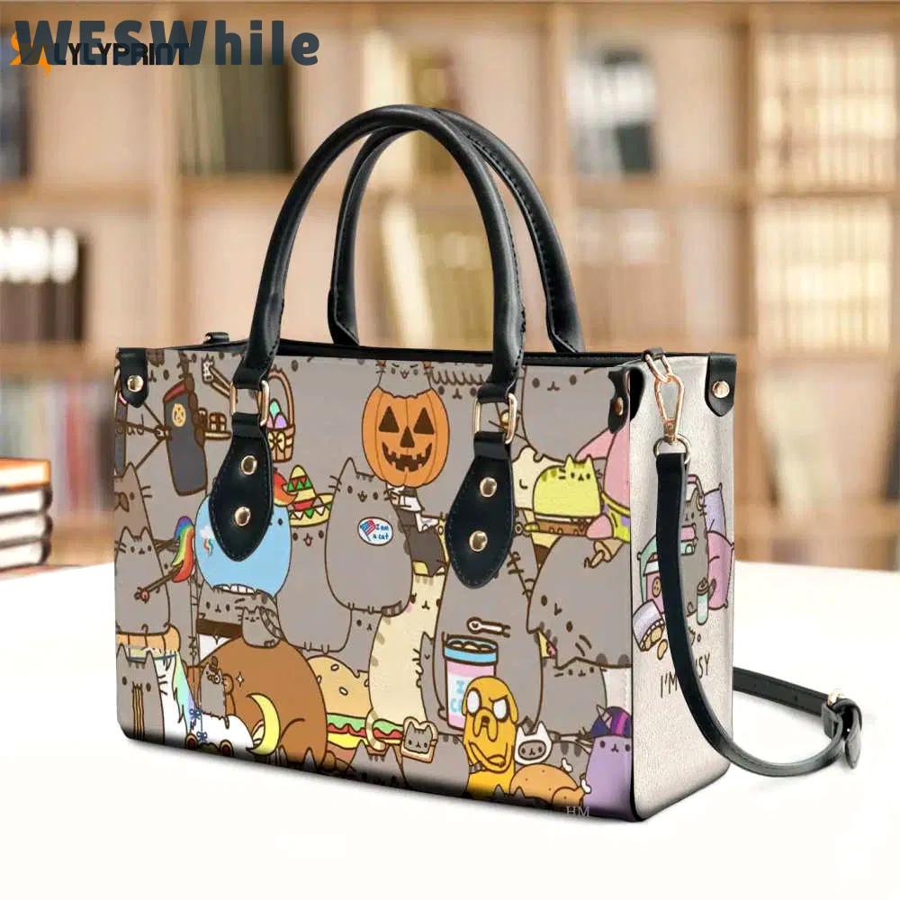 Pusheen leather handbag 2477 Women Leather Hand Bag