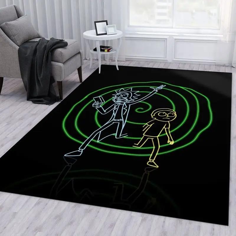 Rick and morty 16 area rug living room and bed room rug rug regtangle carpet floor decor home decor Rectangle Rug