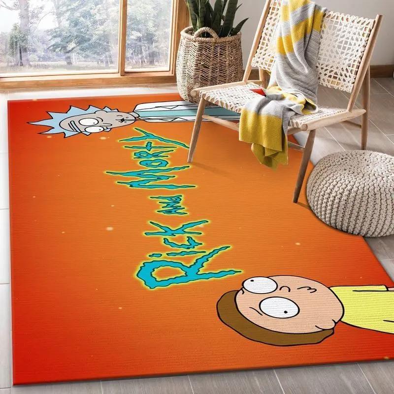 Rick and morty 57 area rug living room and bed room rug rug regtangle carpet floor decor home decor Rectangle Rug