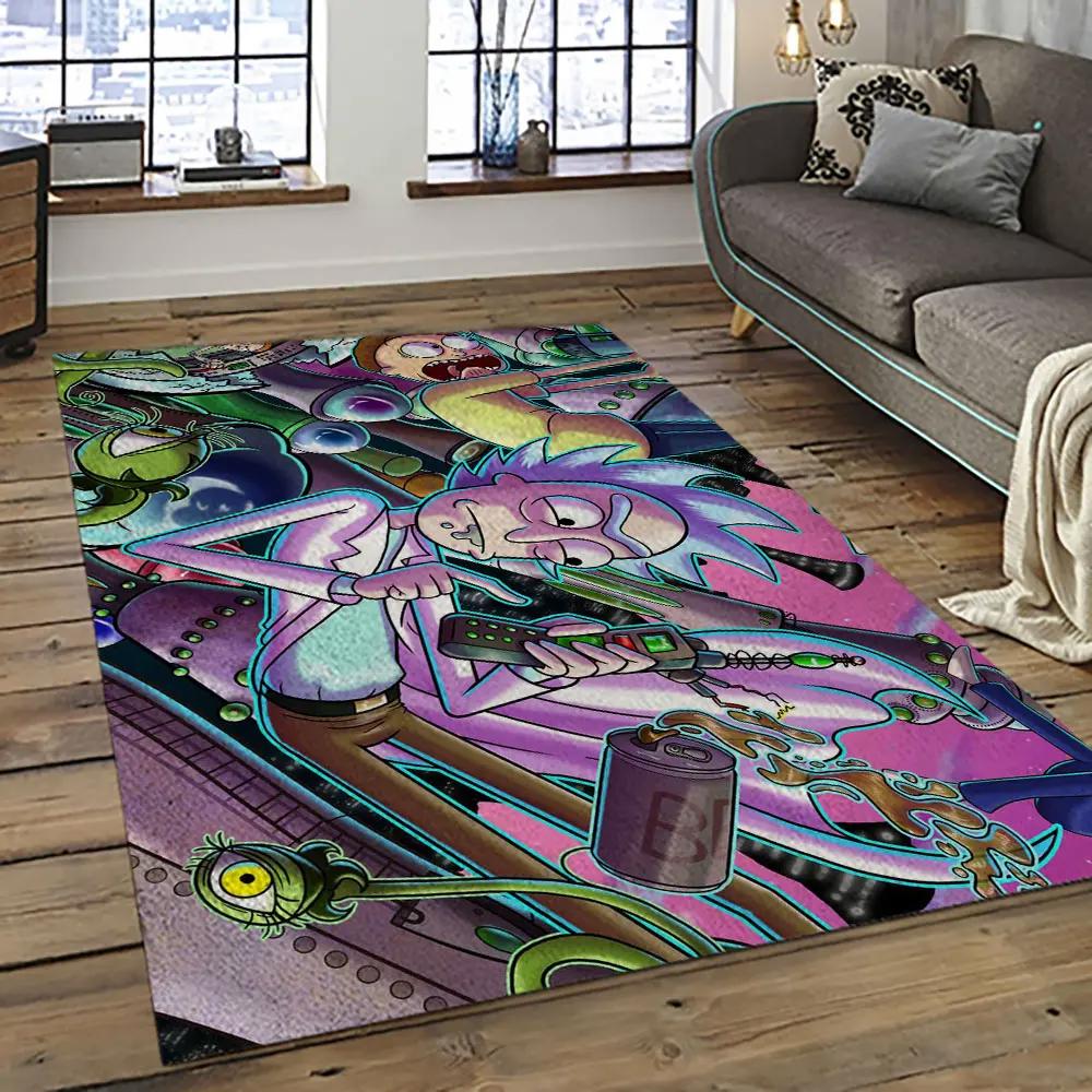 Rick and morty cartoon tv show retangle carpet area rug home decor best gift for family rm12 Rectangle Rug