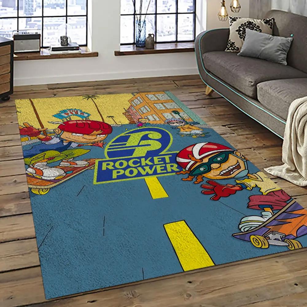 Rocket power action cartoon retangle carpet area rug home decor best gift for fan and friends rp22 Rectangle Rug