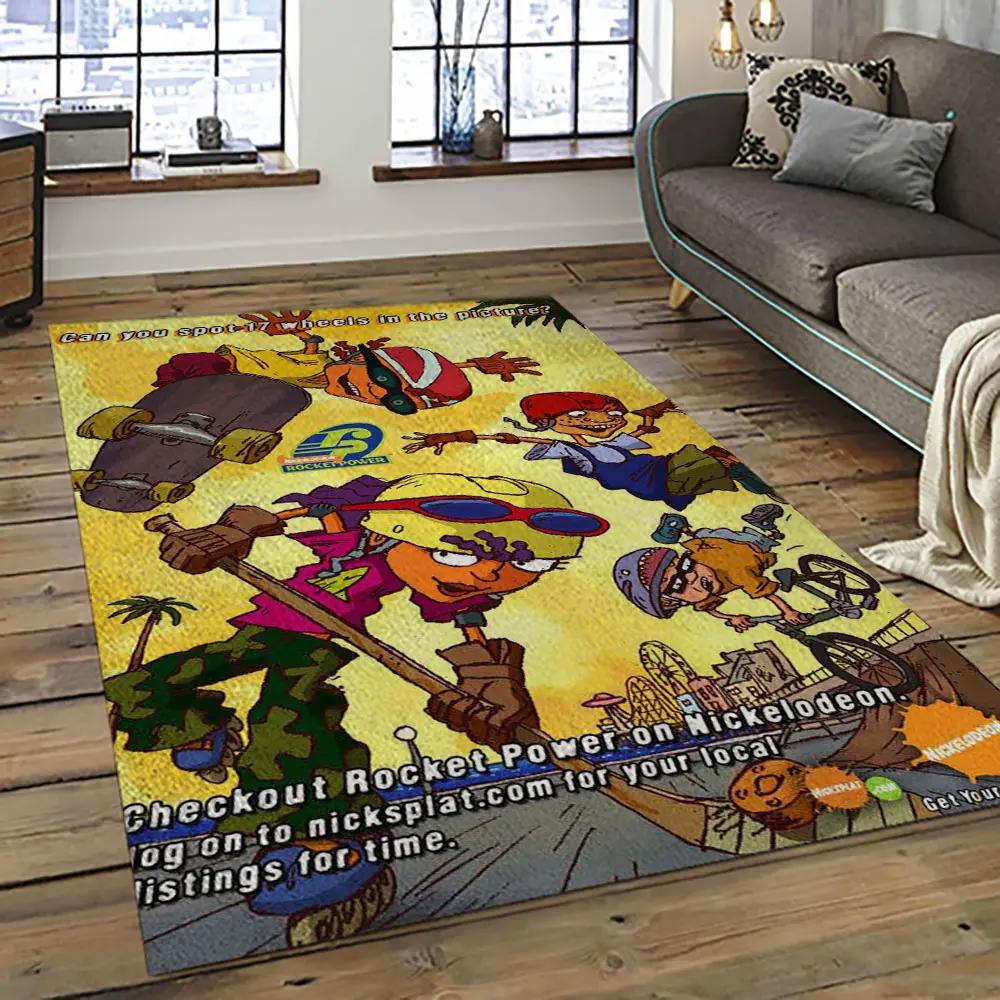 Rocket power action cartoon retangle carpet area rug home decor best gift for fan and friends rp30 Rectangle Rug
