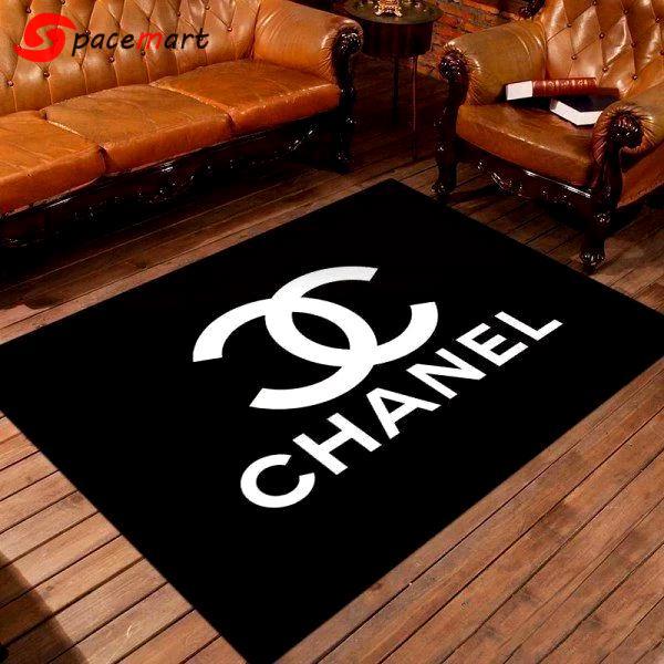 Rugs in living room and bedroom - Chanel logo chanel rug area rug for living room - rugs Rectangle Rug