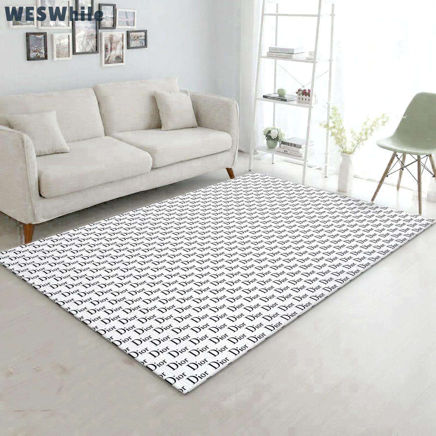 Rugs in living room and bedroom - Dior area rug for christmas fashion brand rug bedroom rug us gift decor Rectangle Rug