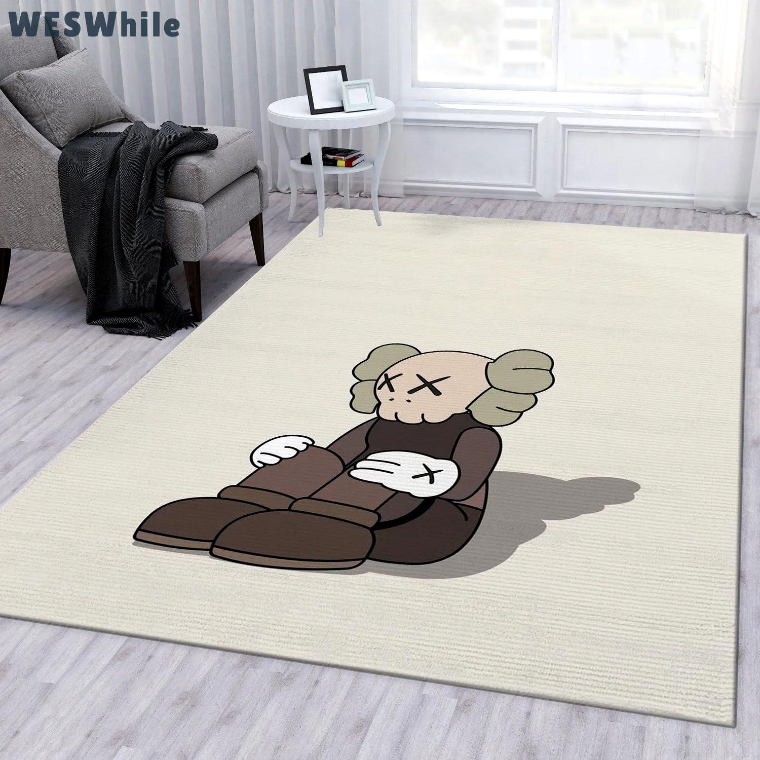 Rugs in living room and bedroom - Kaws illustration area rug living room rug carpet floor decor floor mats keep warm in winter Rectangle Rug