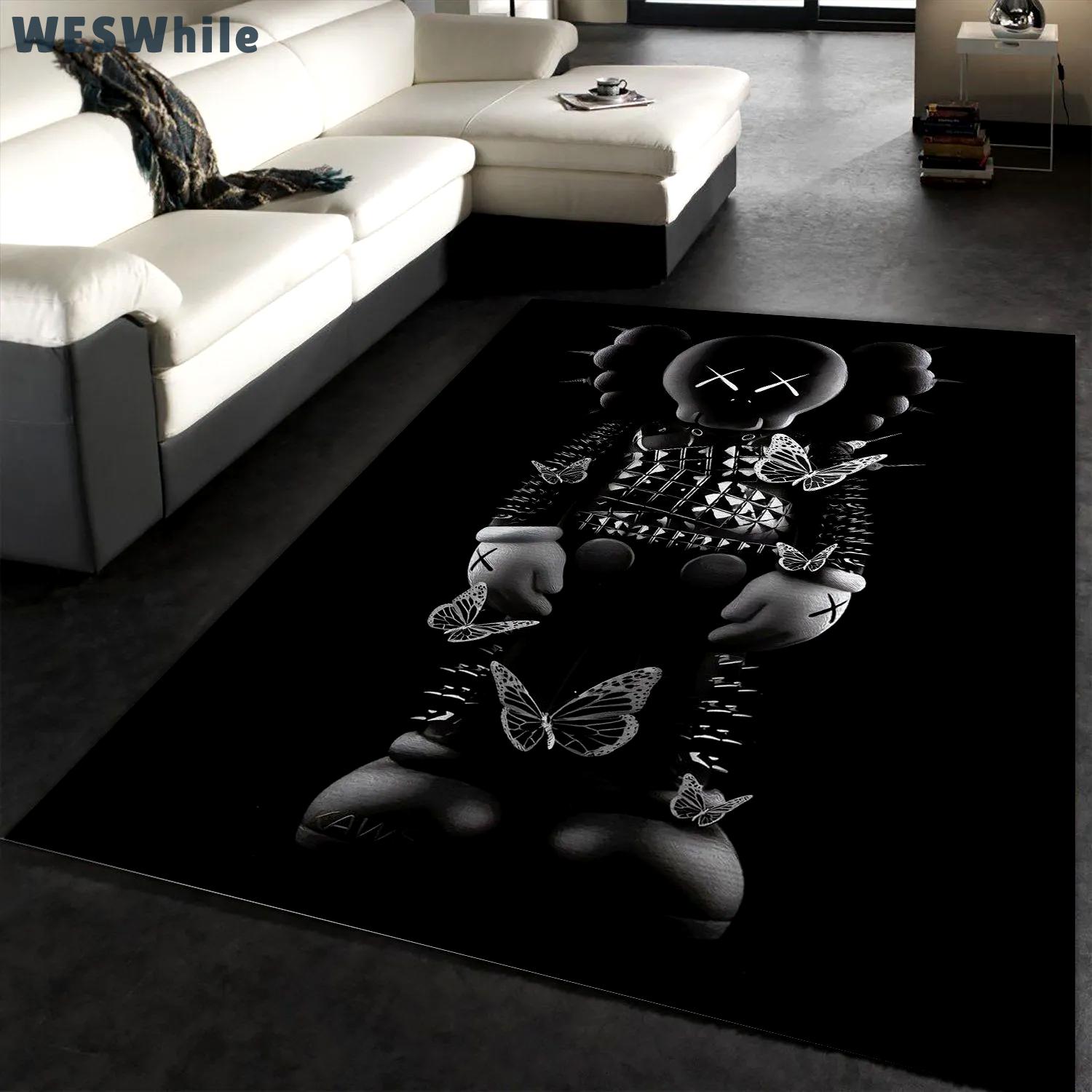 Rugs in living room and bedroom - Kaws rug bedroom rug christmas gift floor mats keep warm in winter Rectangle Rug
