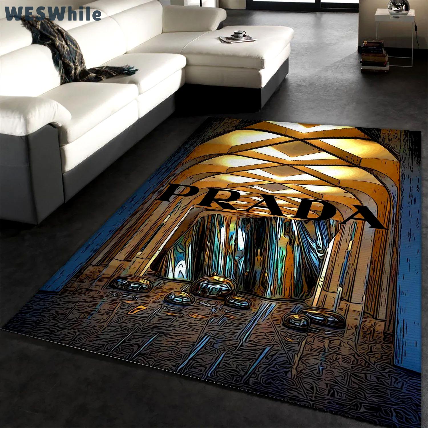 Rugs in living room and bedroom - Prada fashion area rug fashion brand rug christmas gift us decor Rectangle Rug