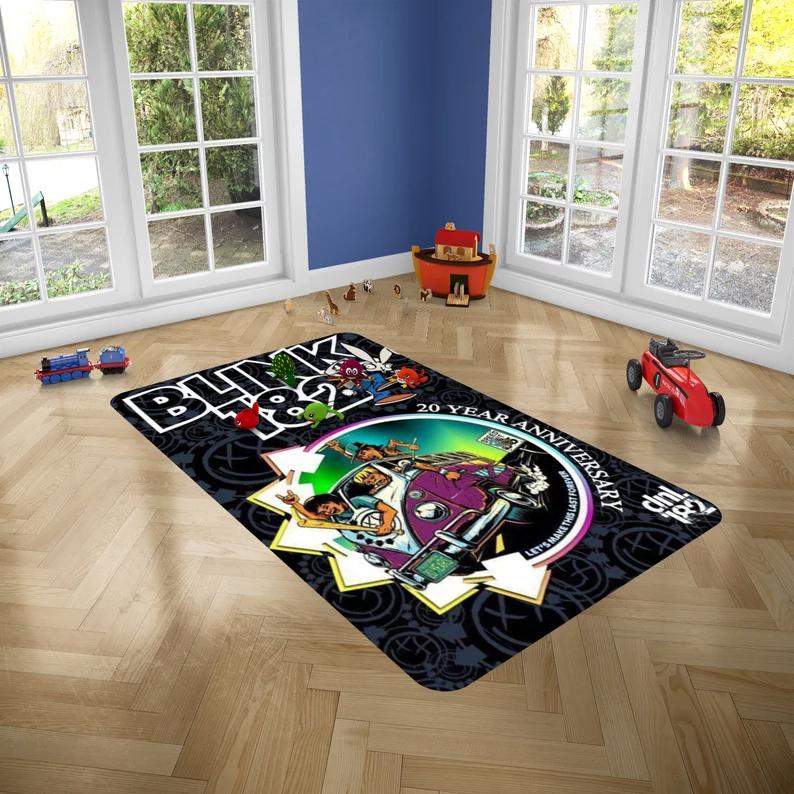 Rugs in living room and bedroom blink 182 quotes rug - 20 year anniversary painting carpet - funny blink 182 music rug - blink-182 world tour rug- blink-182 fans lover gift Rectangle Rug
