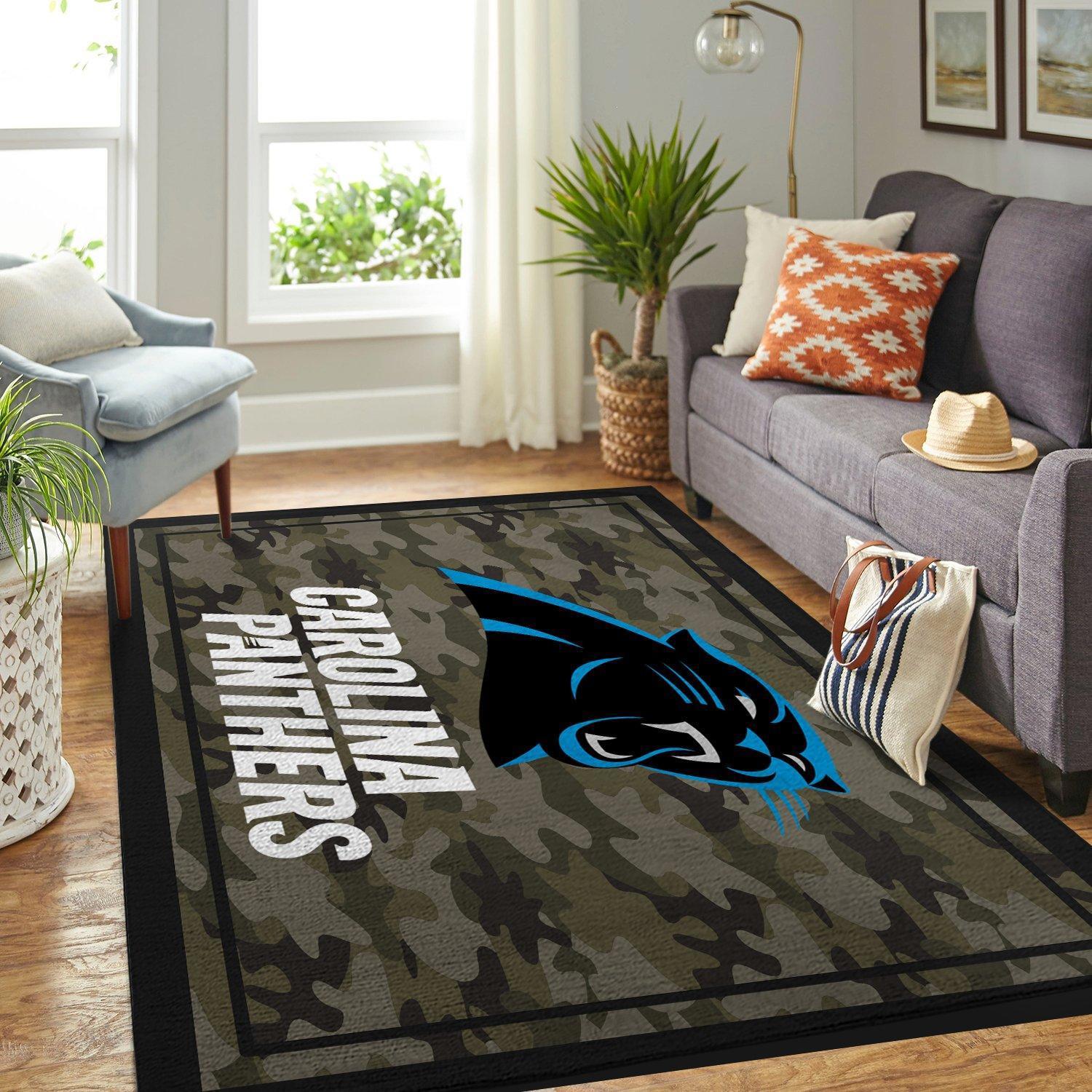 Rugs in living room and bedroom camo camouflage carolina panthers Rectangle Rug