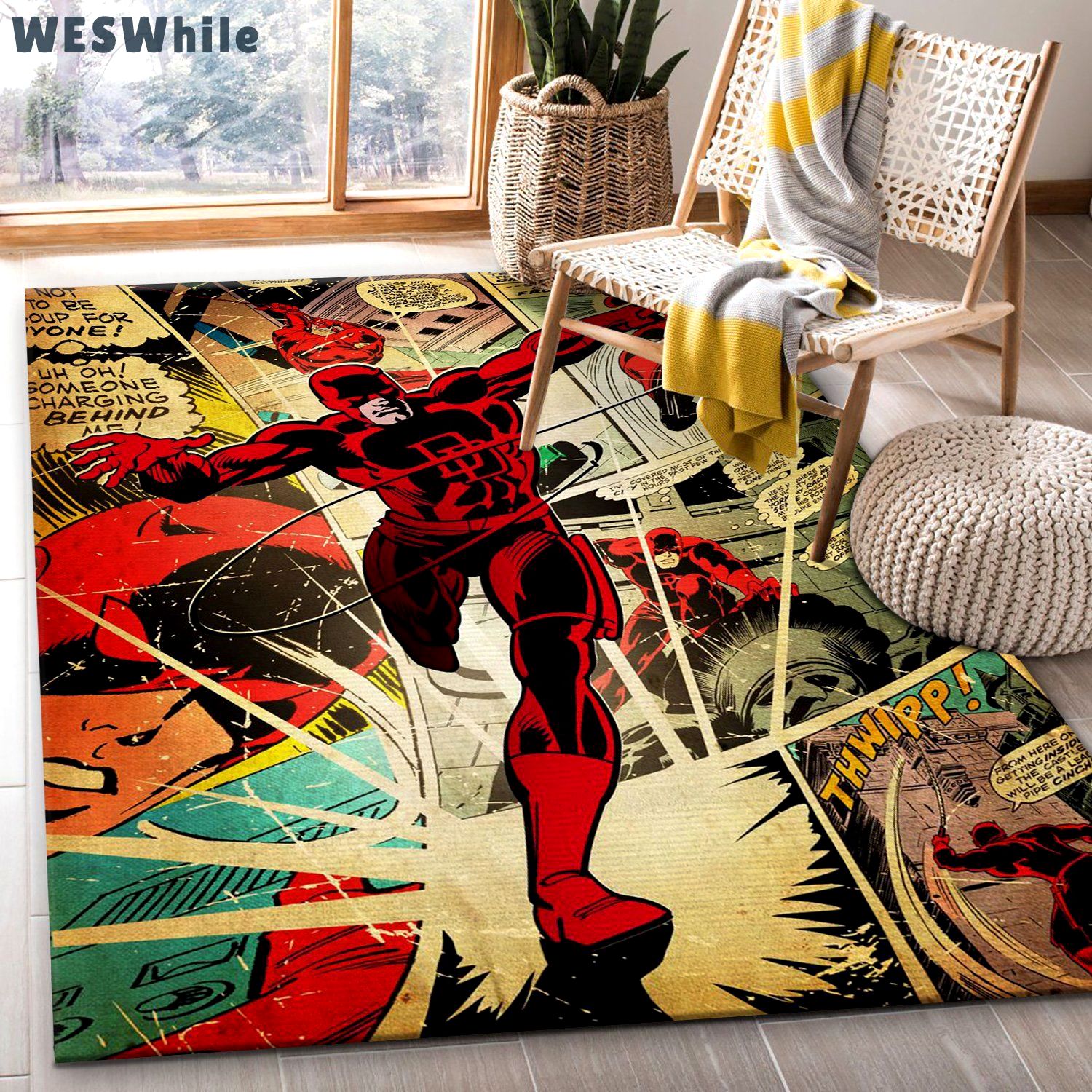 Rugs in living room and bedroom daredevil hero movie area rug living room christmas gift us decor Rectangle Rug