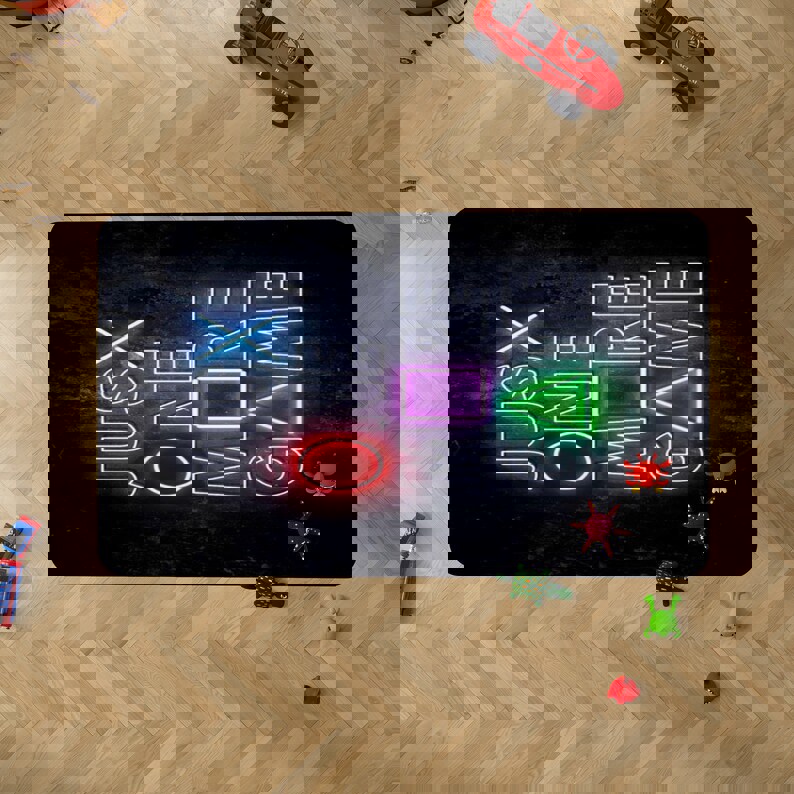 Rugs in living room and bedroom just one more game rug - playstation rug - playstation area rug- boy room rug- ps4 rug- game room decor- gift for gamer- game lover gift Rectangle Rug