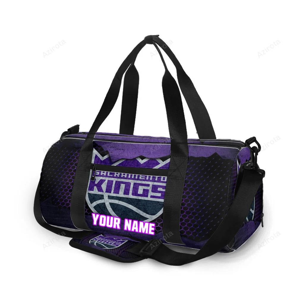 Sacramento kings emblem metal personalized name travel bag gym bag 2352 Travel Bag
