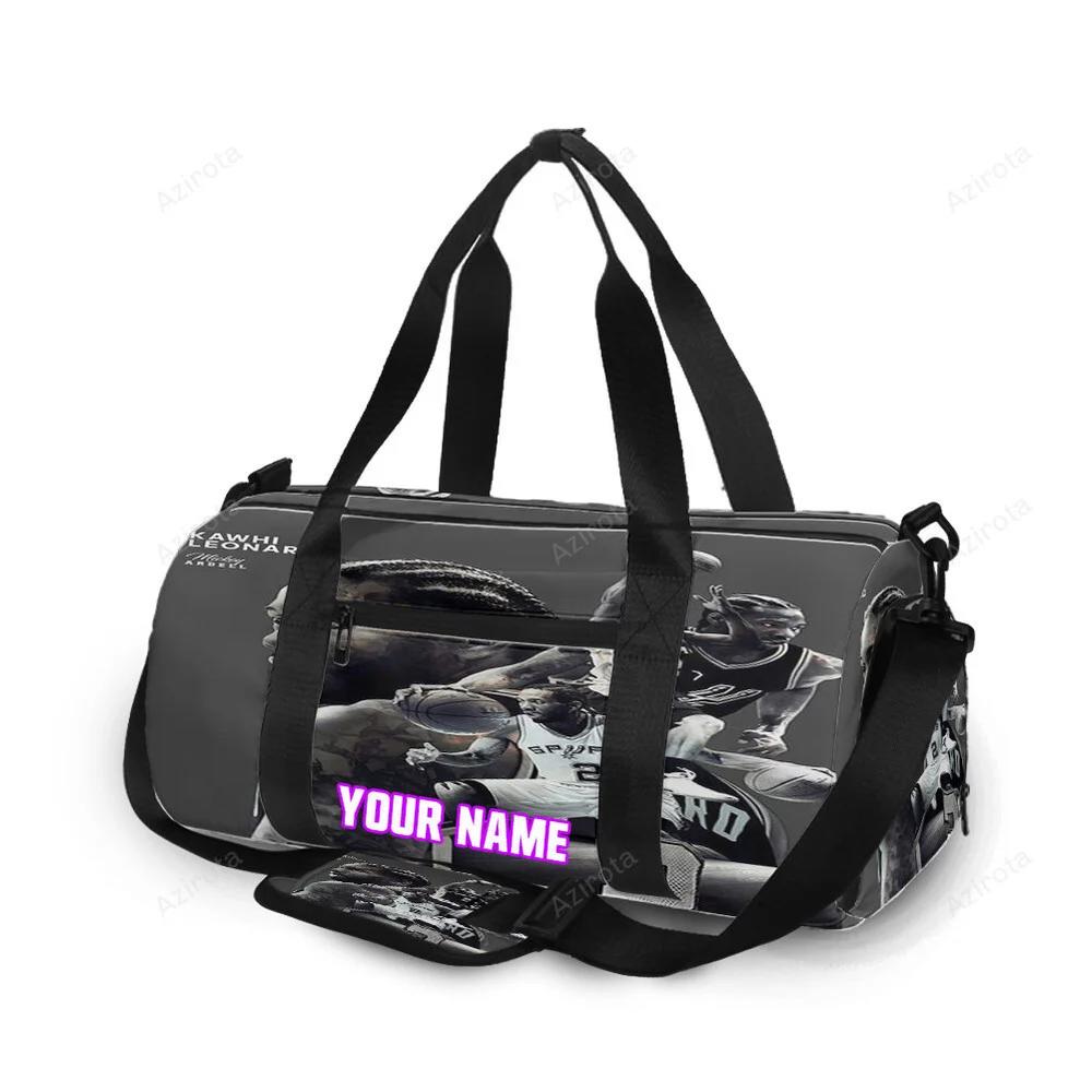 San antonio spurs kawhi leonard2 personalized name travel bag gym bag 2308 Travel Bag