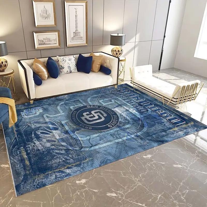 San diego padres area rug mlb baseball team logo carpet living room rugs 5 Rectangle Rug