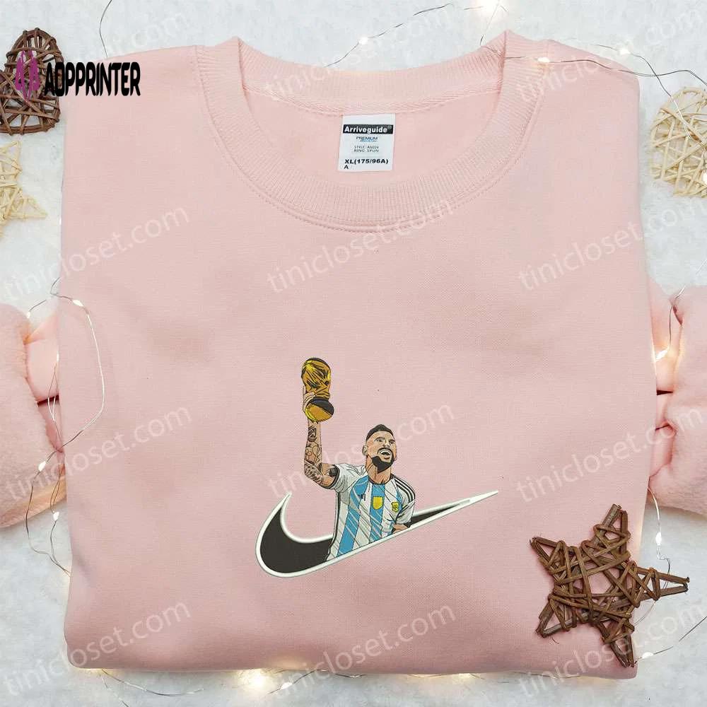 Shop messi x nike embroidered shirt celebrity hoodie & custom t-shirt Embroidered Shirt