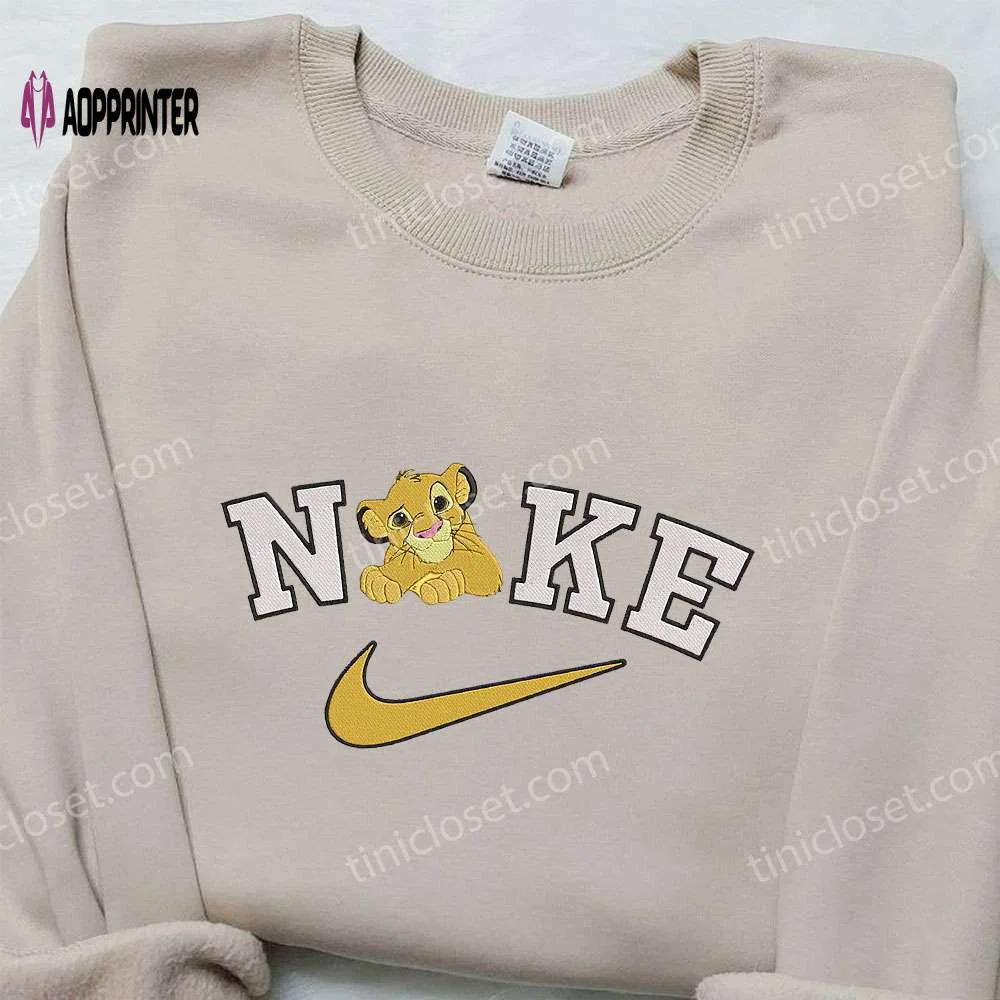 Simba kid x nike lion king embroidered hoodie & nike inspired shirt Embroidered Shirt