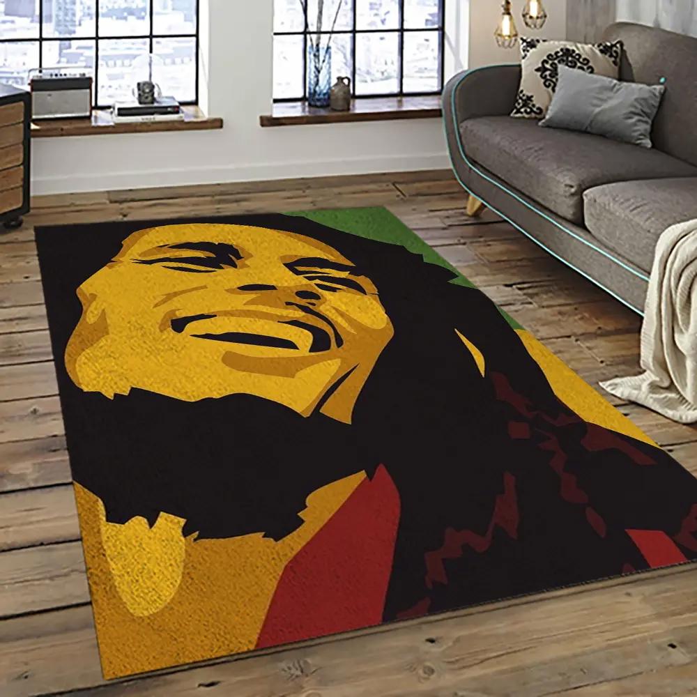 Singer bob marley music carpet rectangle area rug for living room bedroom decor bm10 Rectangle Rug