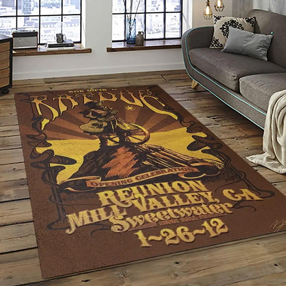 Singer bob weir music carpet rectangle area rug for living room bedroom decor bw08 Rectangle Rug