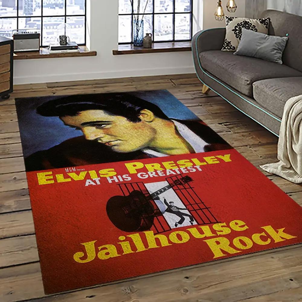 Singer elvis presley music carpet rectangle area rug for living room bedroom decor ep01 Rectangle Rug