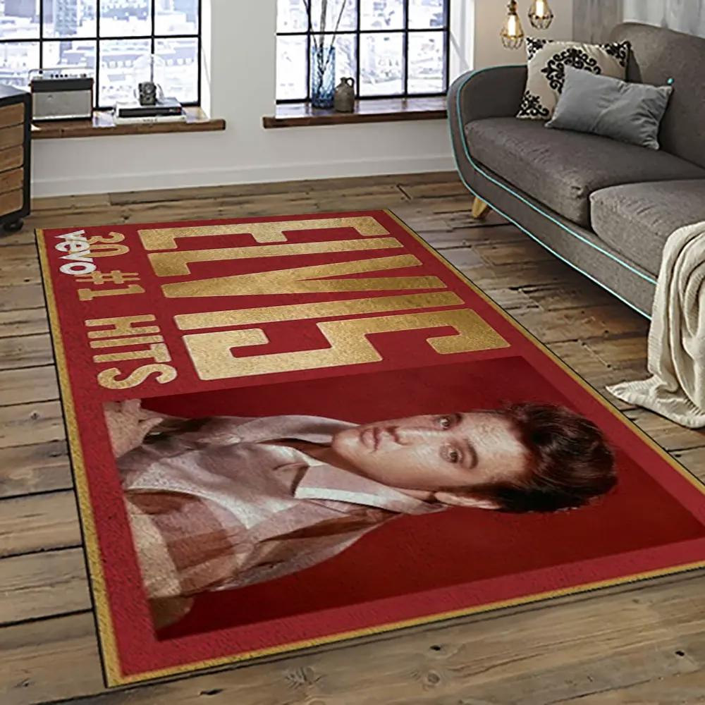 Singer elvis presley music carpet rectangle area rug for living room bedroom decor ep08 Rectangle Rug