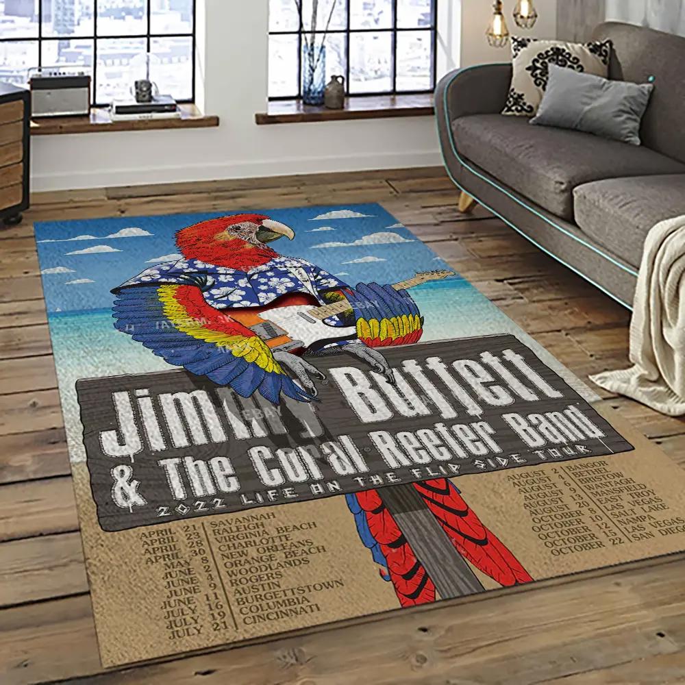Singer jimmy buffett music carpet rectangle area rug for living room bedroom decor jb01 Rectangle Rug