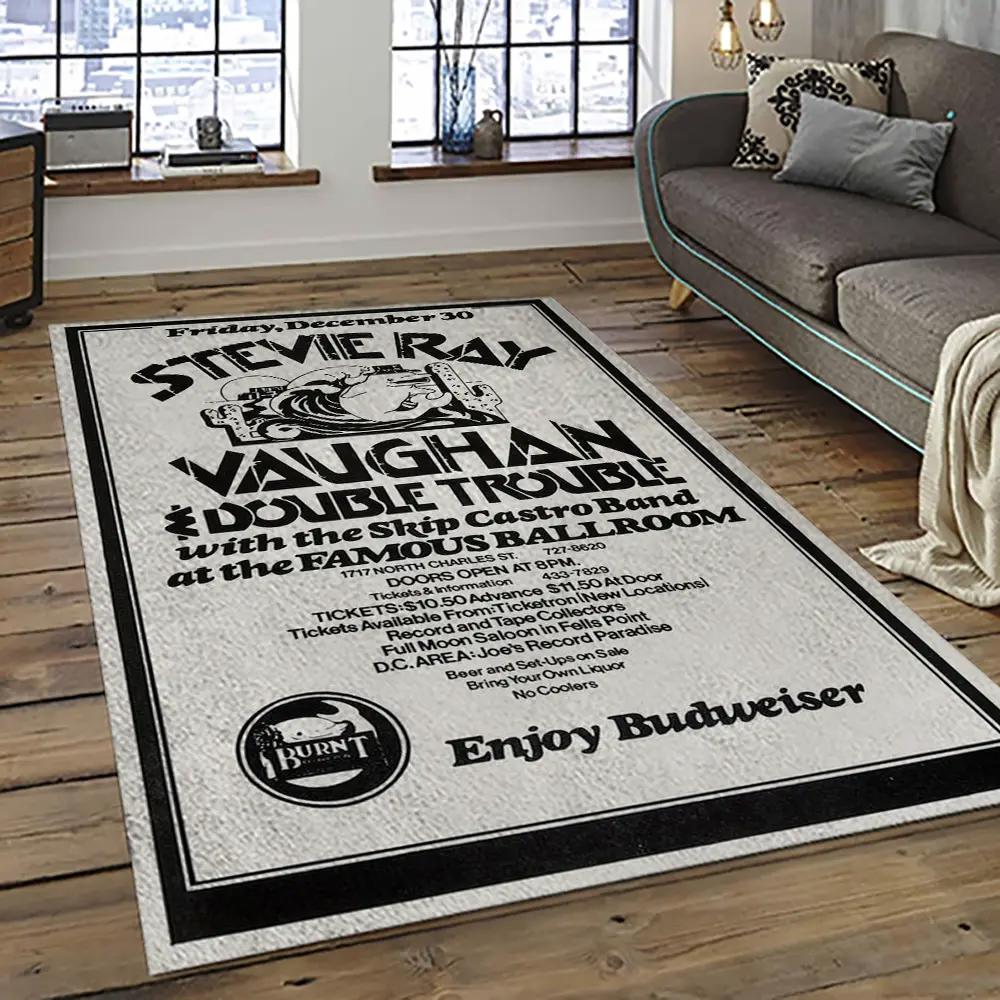 Singer stevie ray vaughan music carpet rectangle area rug for living room bedroom decor srv25 Rectangle Rug