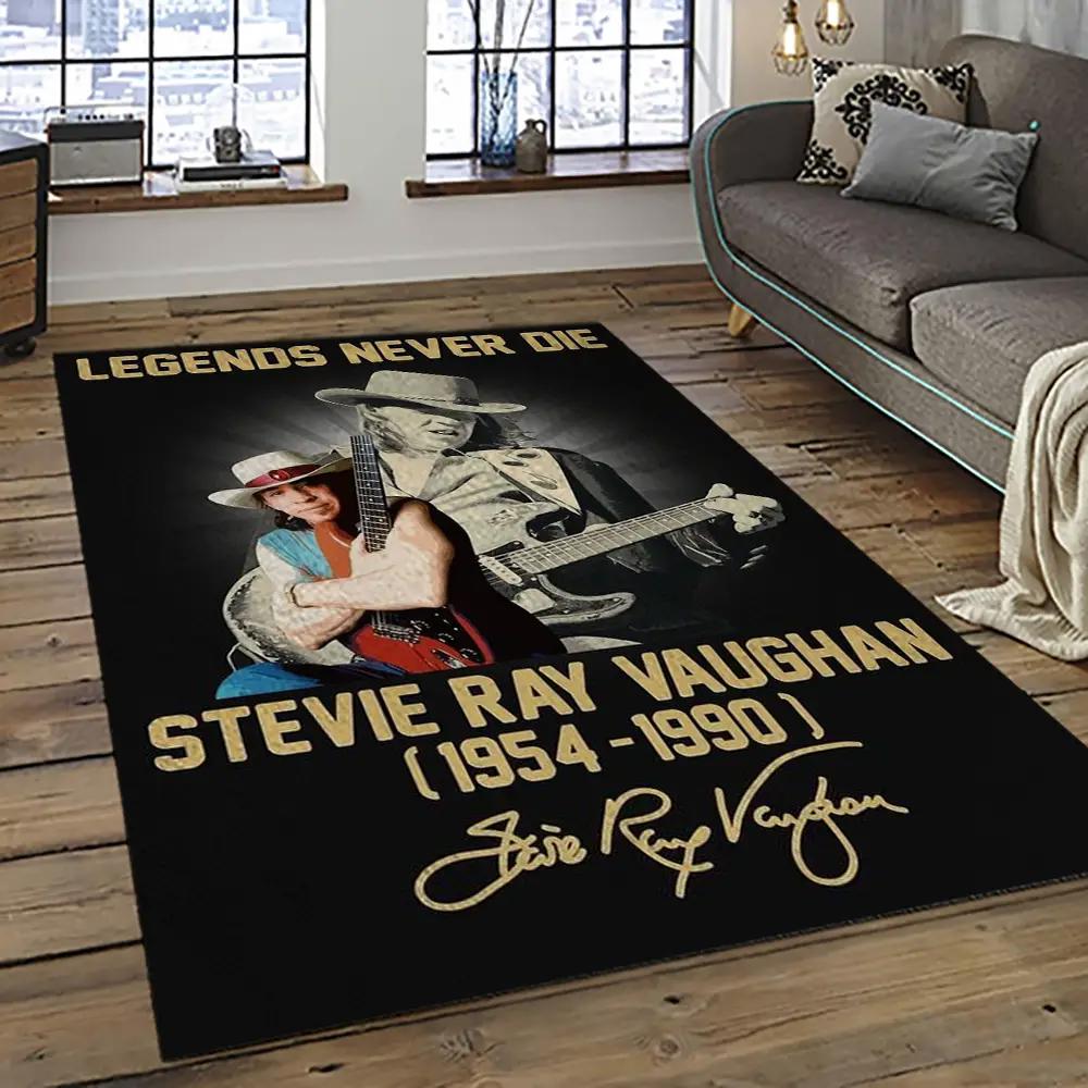 Singer stevie ray vaughan music carpet rectangle area rug for living room bedroom decor srv43 Rectangle Rug