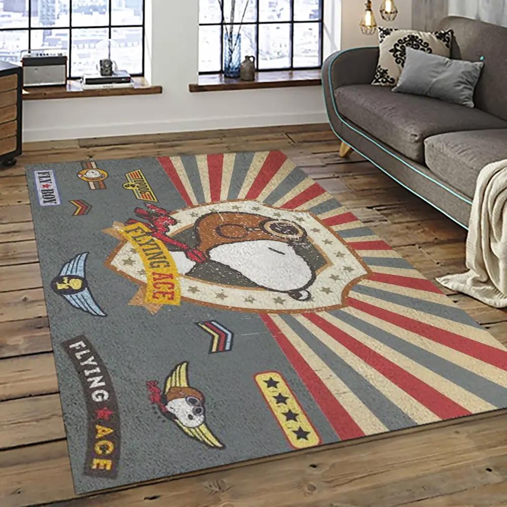 Snoopy cartoon movie carpet rectangle area rug for living room bedroom decor snp120 Rectangle Rug