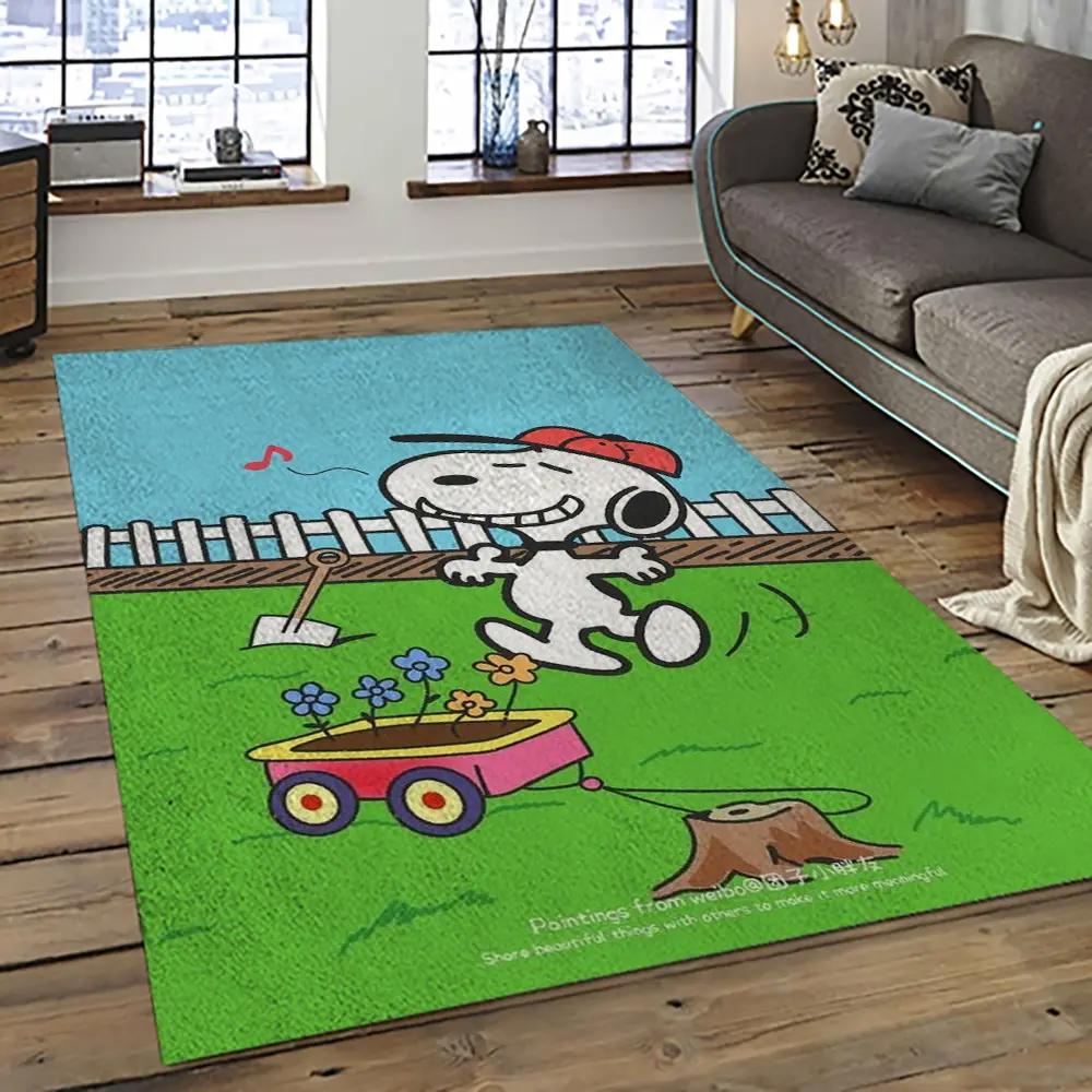 Snoopy cartoon movie carpet rectangle area rug for living room bedroom decor snp74 Rectangle Rug
