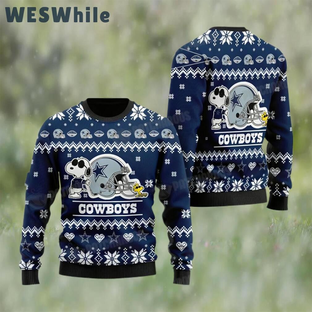 Snoopy dallas nfl football ugly christmas sweater gifts for cowboys fans Christmas Ugly Sweater